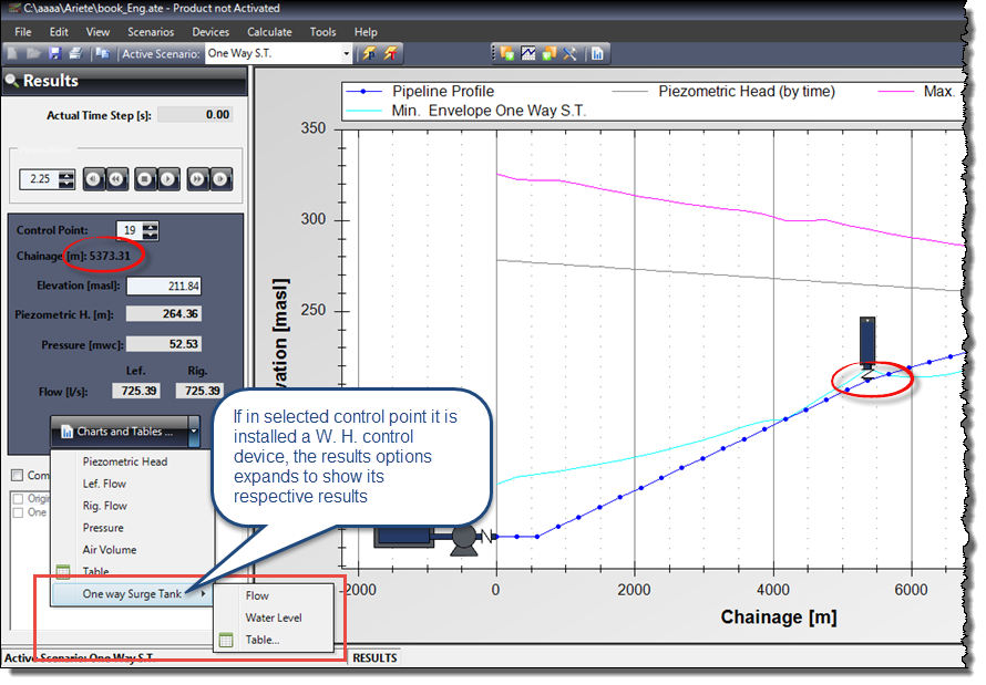 Water Hammer Control Devices Incorporated into Ariete HidraSoftware