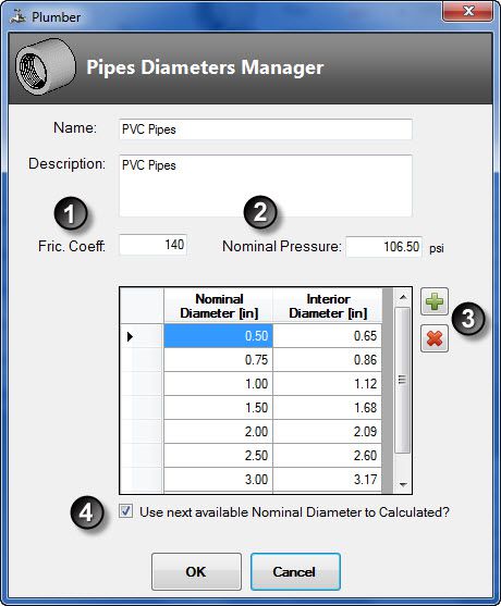 Pipes-diameters-manager-for-plumbing-design