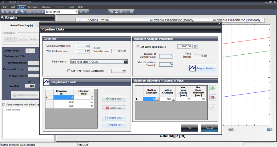 Pipeline-data-dialog-in-ariete-the-water-hammer-software
