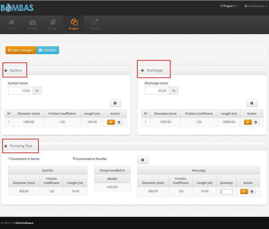 pumps-online-project-menu-page