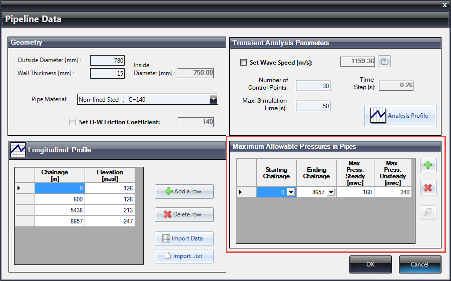 Pipeline-data-dialog-in-ariete-the-water-hammer-software