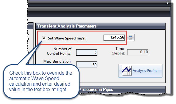 setting-the-wave-speed-value-for-water-hammer-calculation
