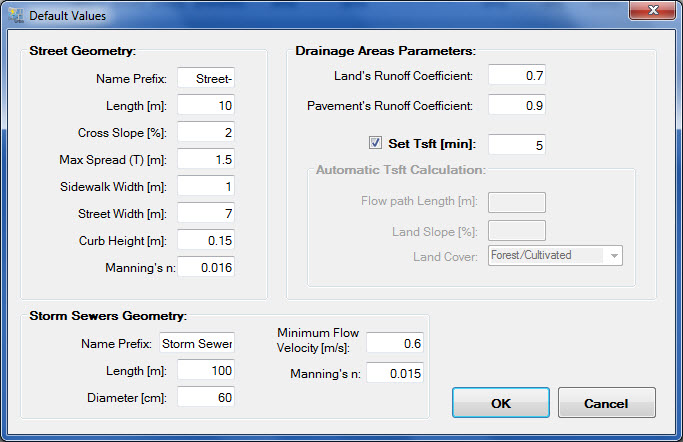 Default-values-dialog-for-stormwater-design-calculation Default-values-dialog-for-stormwater-design-calculation