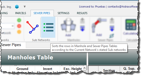 Sub-networks-sorting-option