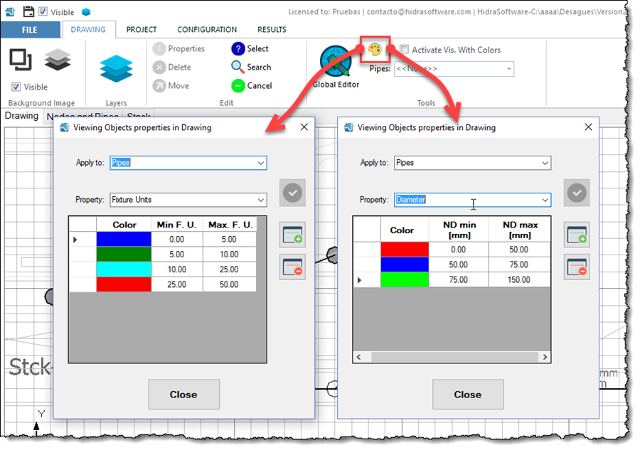 displaying-results-for-building-drainage-system-with-colors