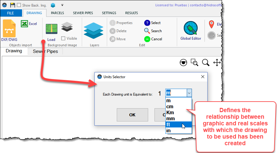 Selecting-drawing-units-for-the-background-image